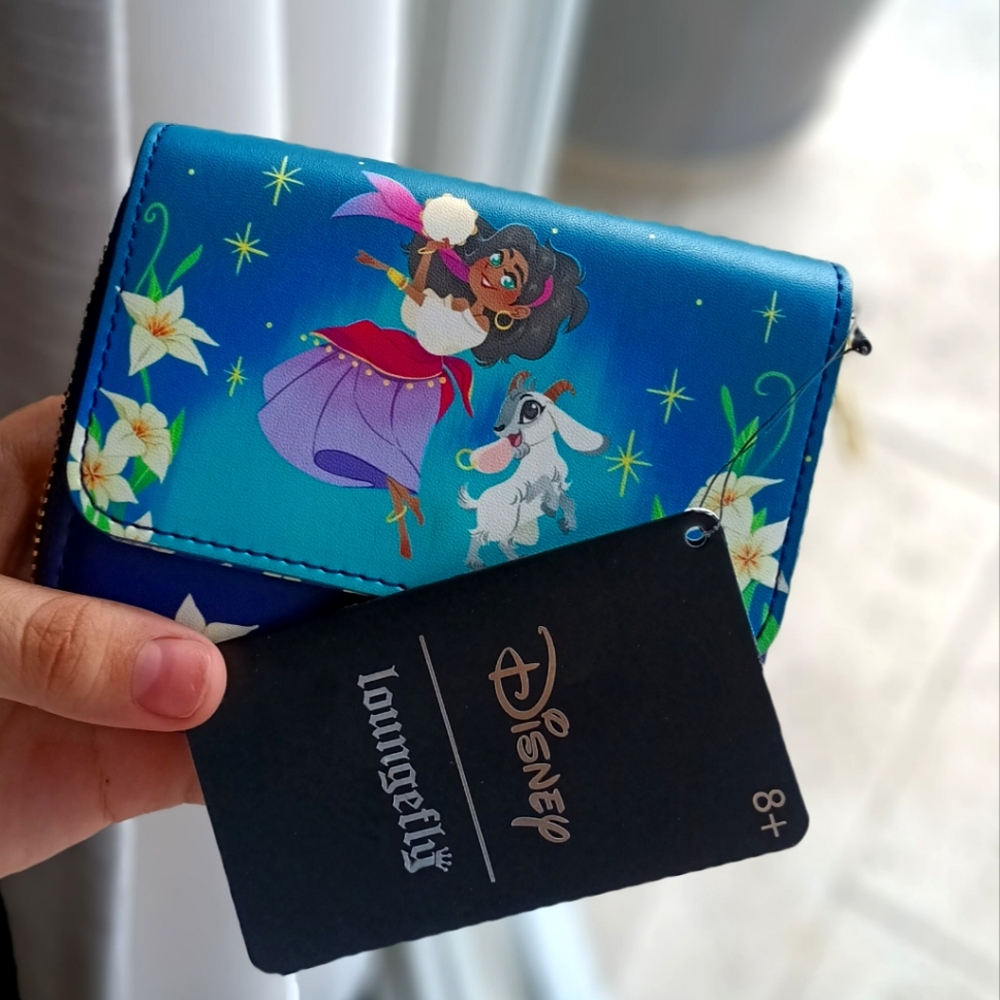 Loungefly Disney The Hunchback of Notre Dame Esmeralda & Djali Floral Zip Wallet